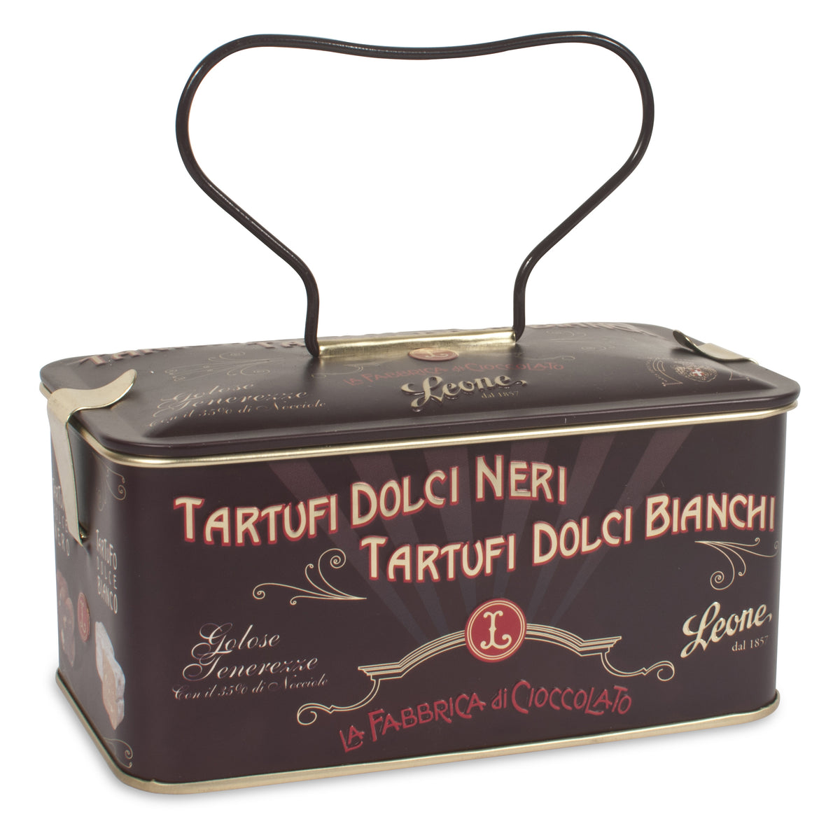 Leone Cofanetto Regalo In Lattina - Scrigno Tartufi Assortiti 150gr  