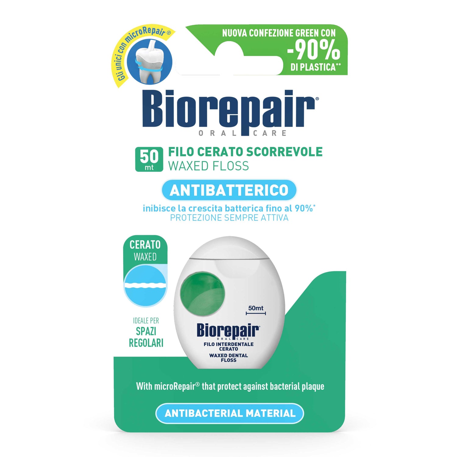 Biorepair Filo Interdentale Cerato 50 Metri