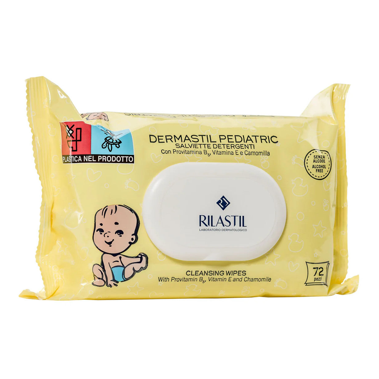 Rilastil Dermastil Pediatric Salviette Detergenti neonati 72 Pezzi