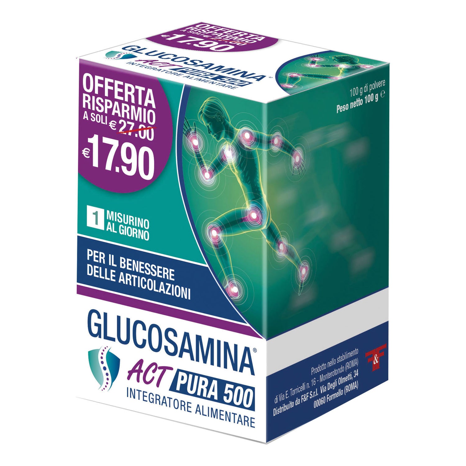 Glucosamina Act Pura 500mg 100g