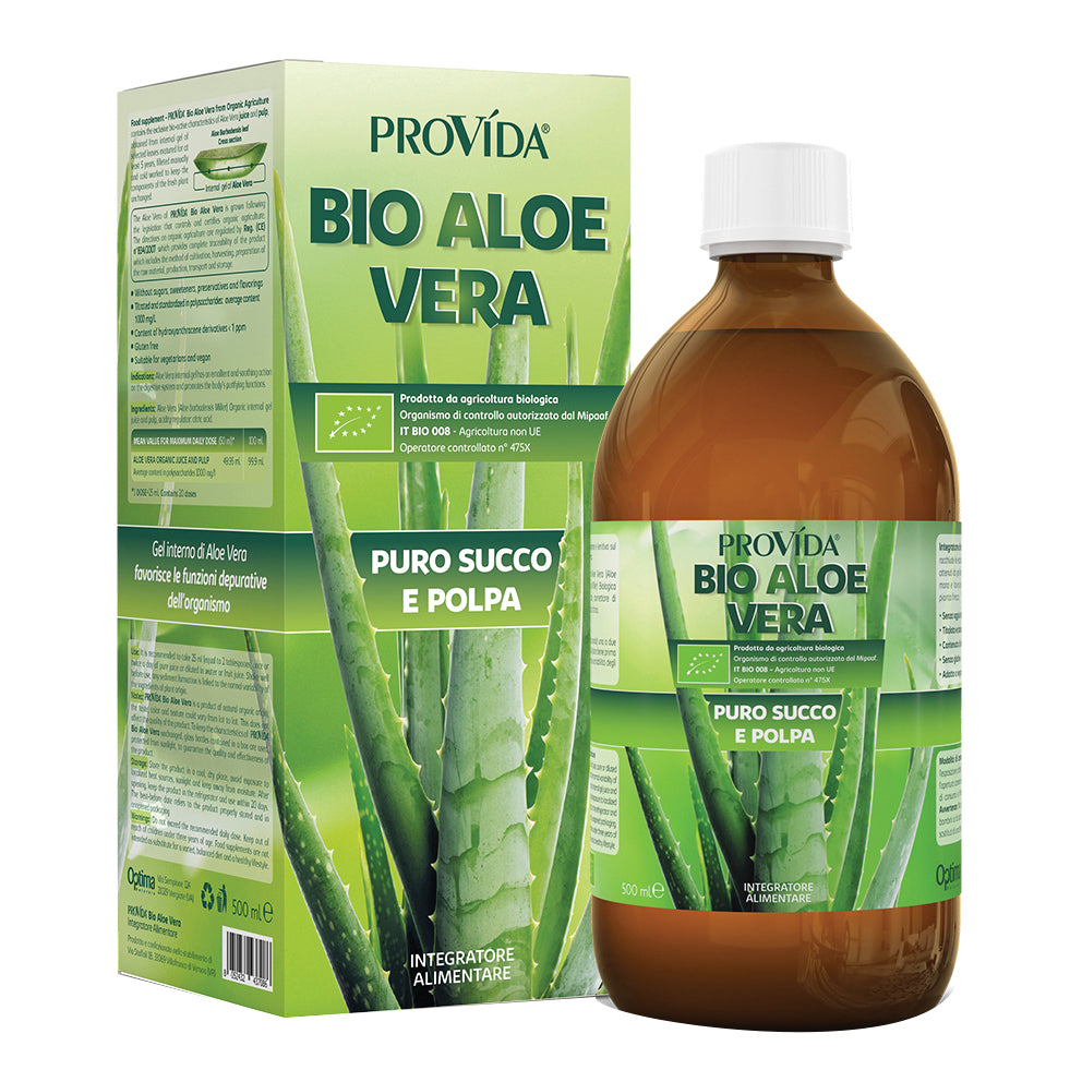 Optima Provida Bio - Aloe Vera Puro Succo e Polpa 500 ml
