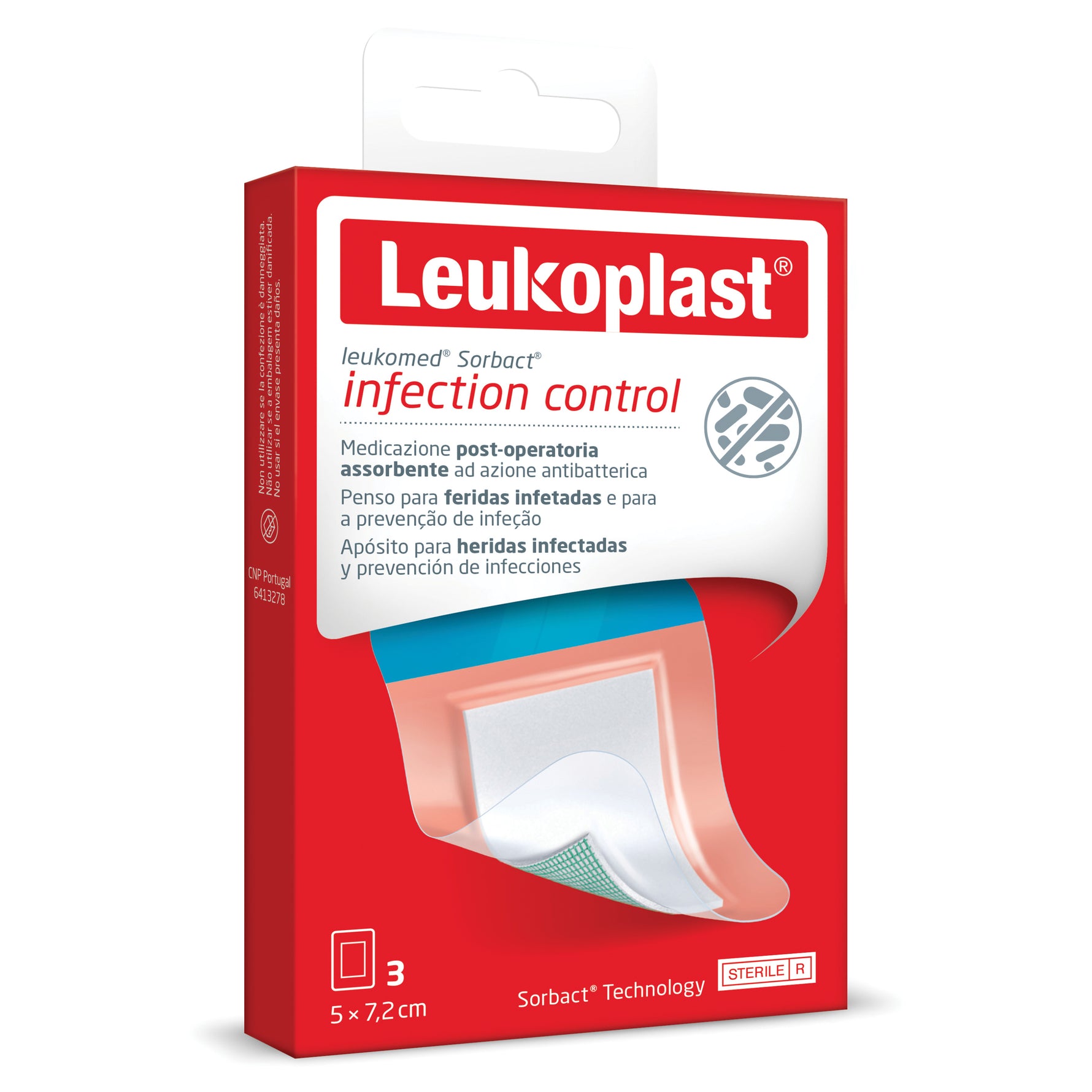 LEUKOMED SORBACT 5X7,2CM
