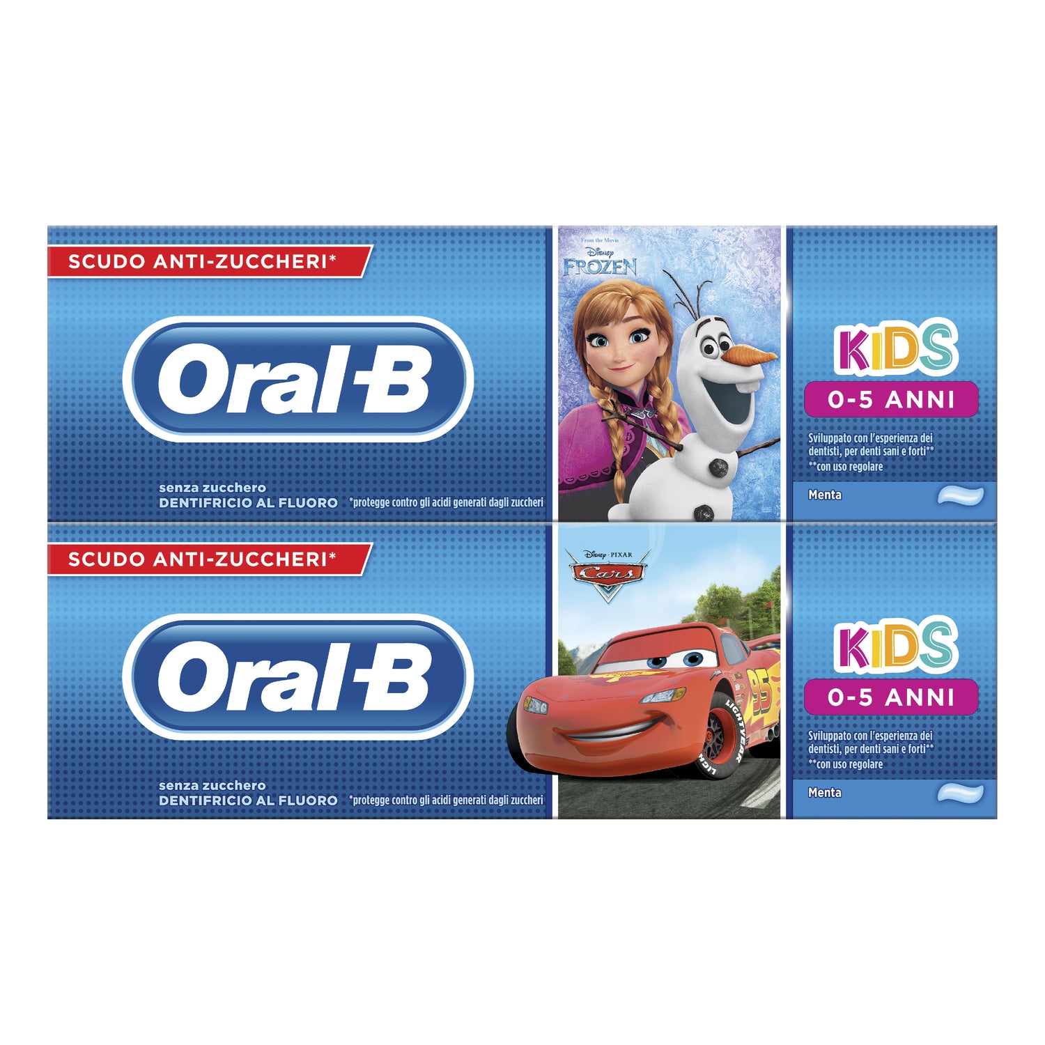Oral-B Dentifricio Kids Frozen & Cars 0-5 Anni 75 ml