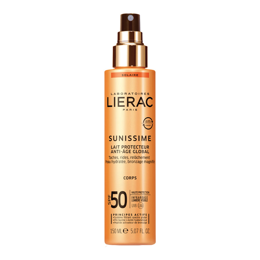 Lierac Sunissime Latte Corpo Energizzante Anti-Età Globale Spf 50+ Protezione Solare Molto Alta 150ml