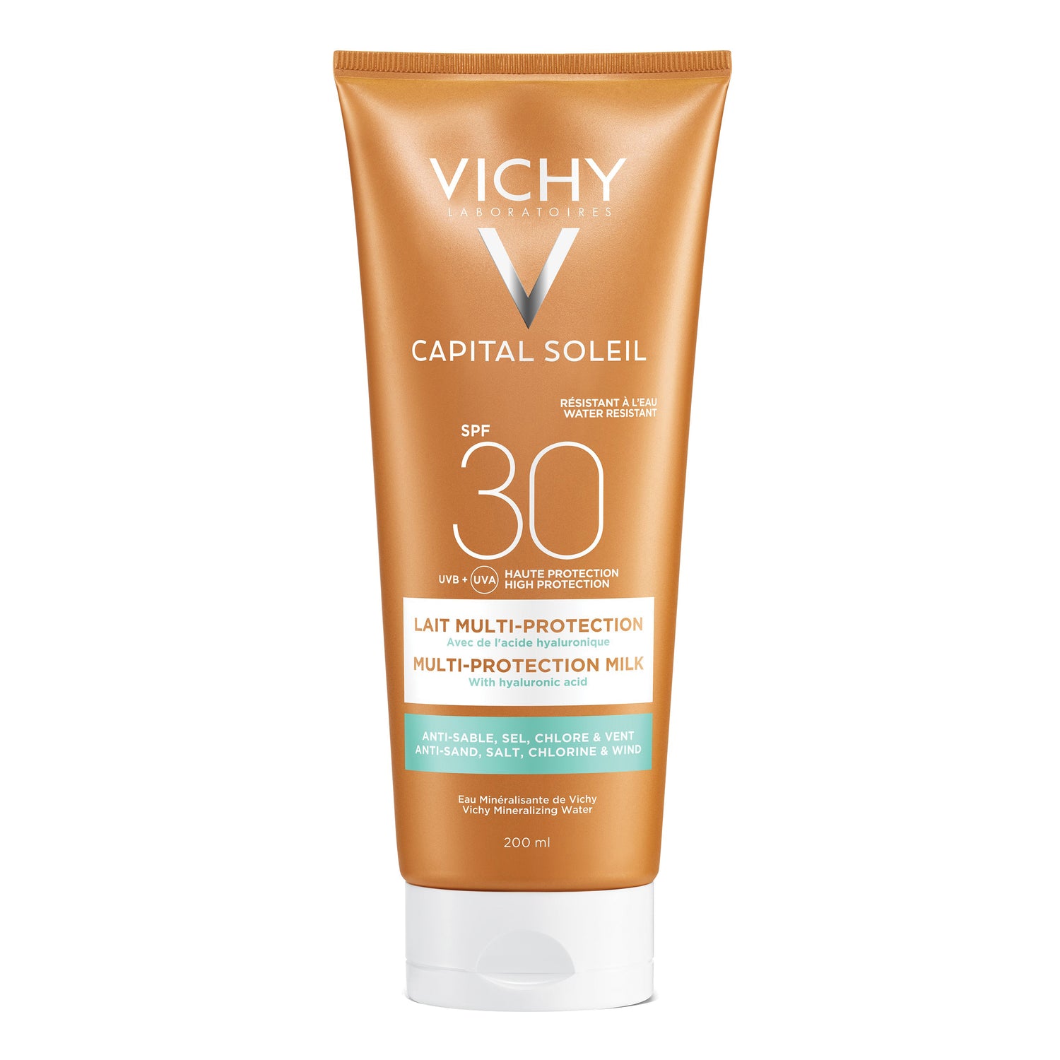 Vichy Capital Soleil Beach Protect Spf 30 Latte Solare Multi-Protezione Sabbia Vento 200ml