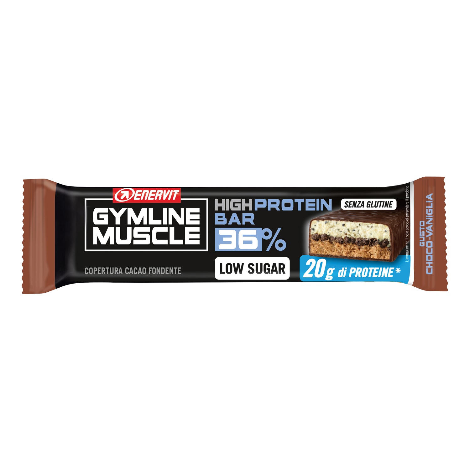 Enervit Gymline Muscle High Protein Barretta Proteica 36% Choco-Vaniglia 55g