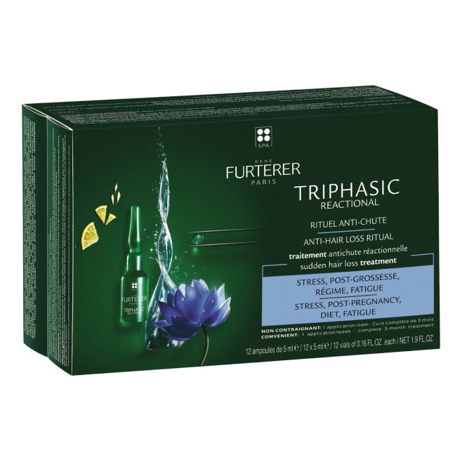 René Furterer Triphasic Reactional Trattamento Anti-Caduta Reazionale Dei Capelli 12 Flaconcini 5ml