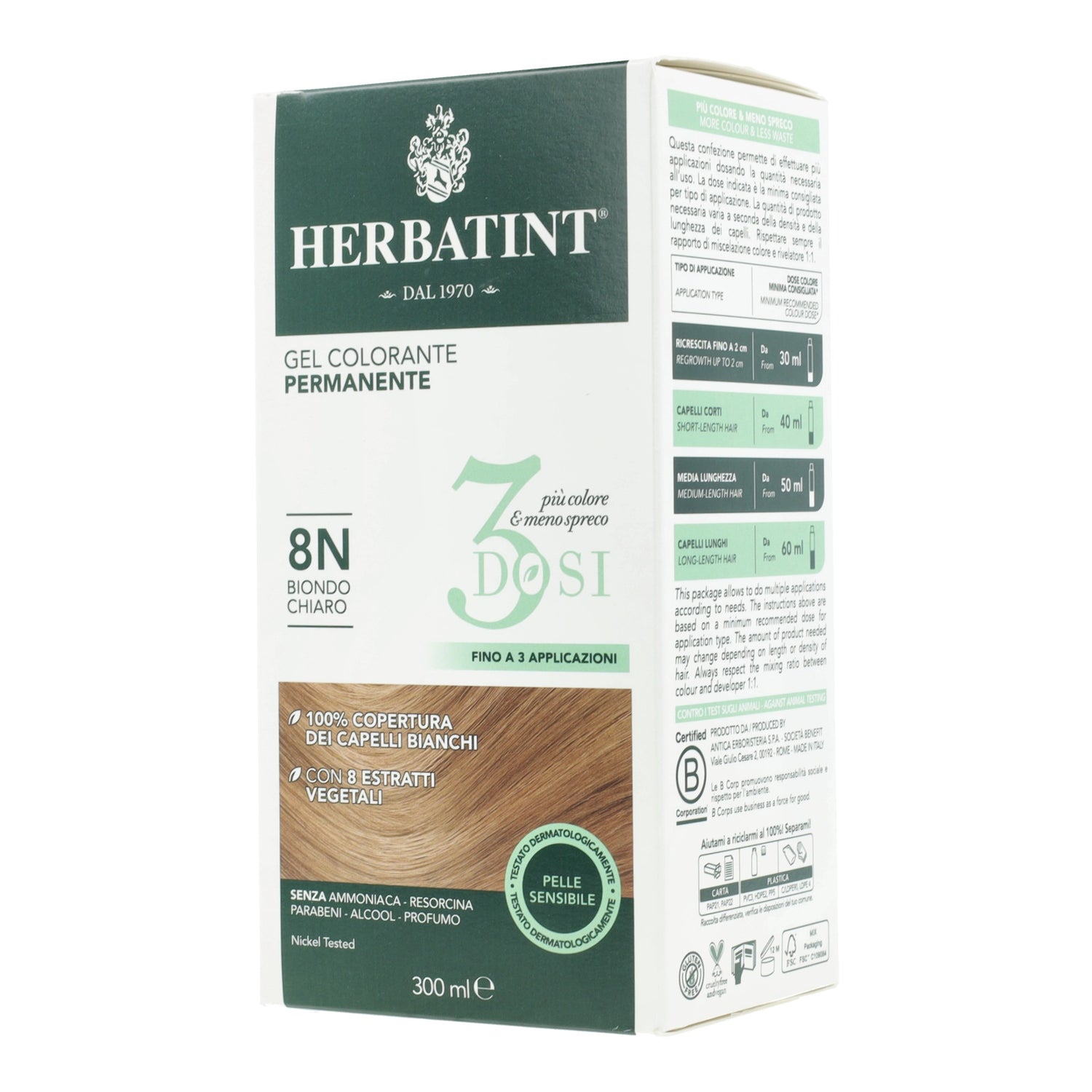 HERBATINT 3DOSI 8N 300ML