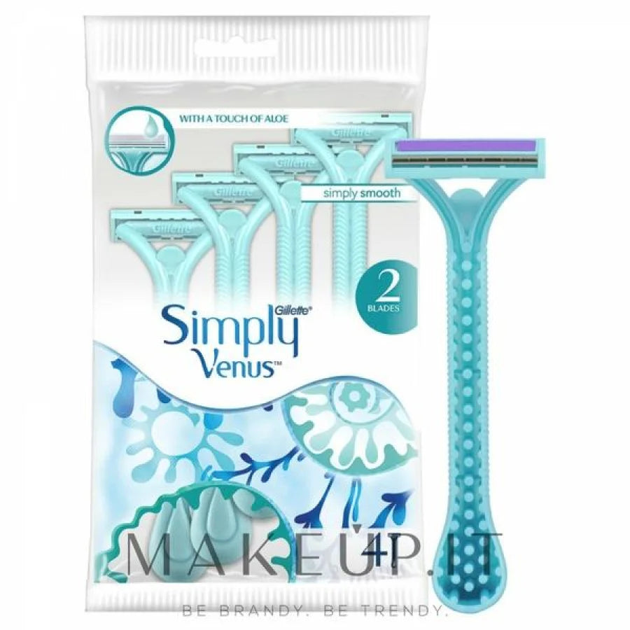 Gillette Venus Simply2 | Rasoi Usa e Getta Donna 2 Lame | 4+2 Pezzi  