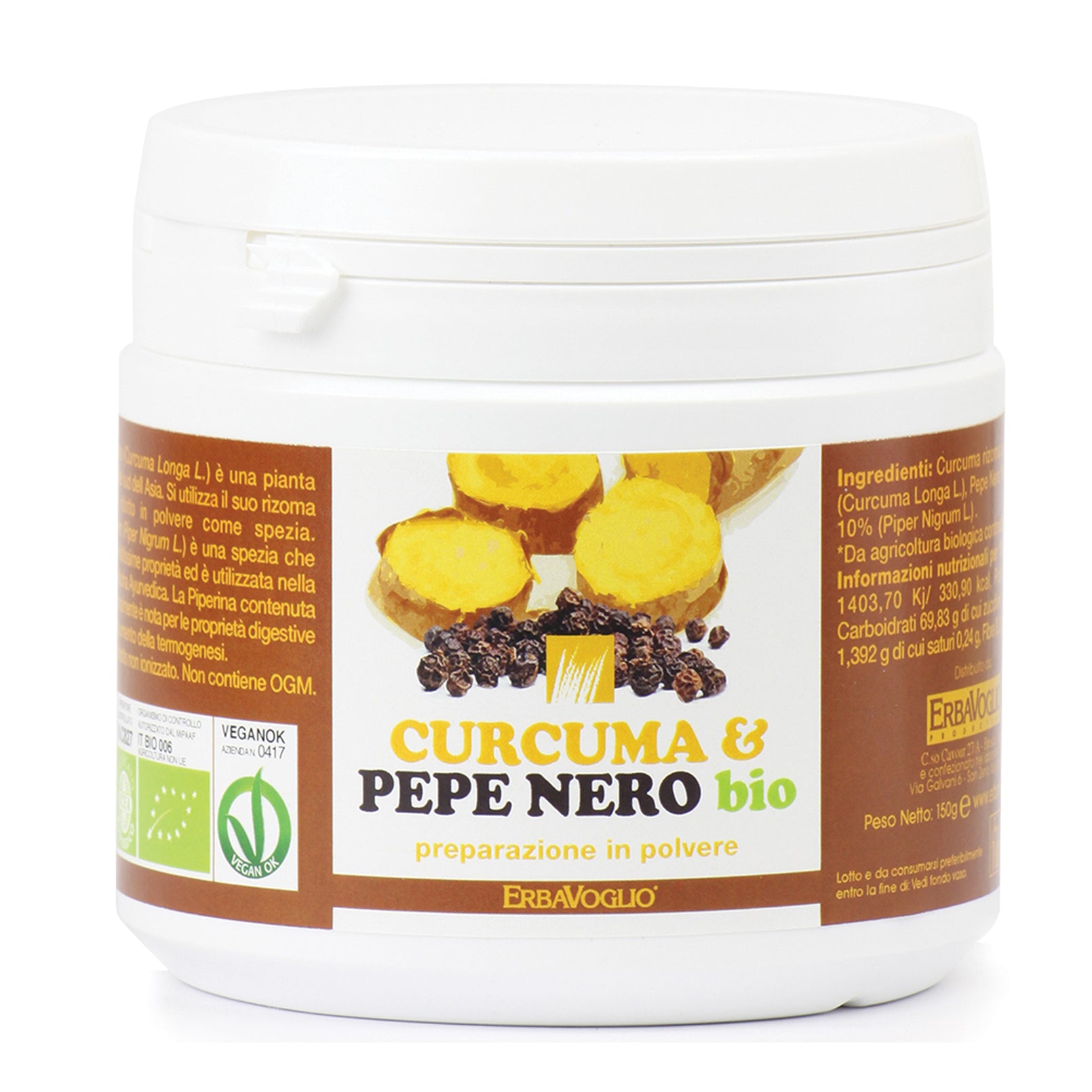 CURCUMA &amp; PEPE NERO 150G
