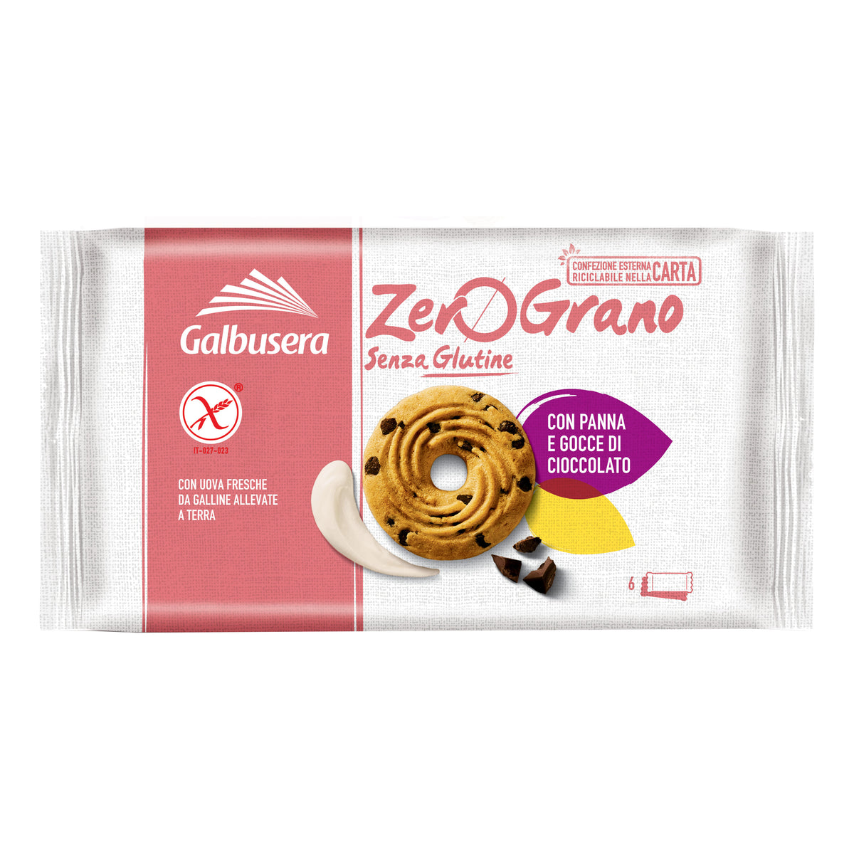 ZEROGRANO BISCOTTO PANNA/CIOC  
