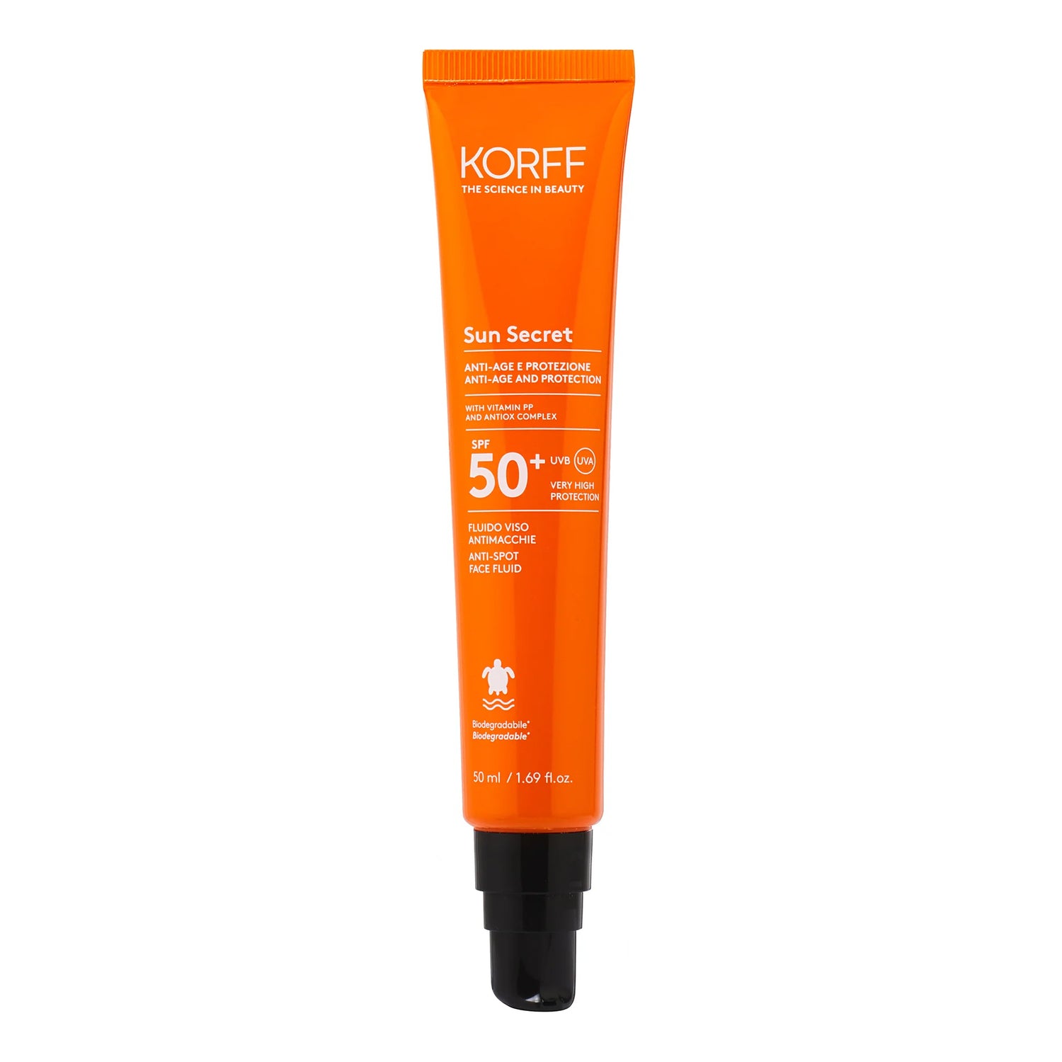 Korff Sun Secret Fluido Viso Antimacchie Spf 50+ Protezione Solare Molto Alta 50ml