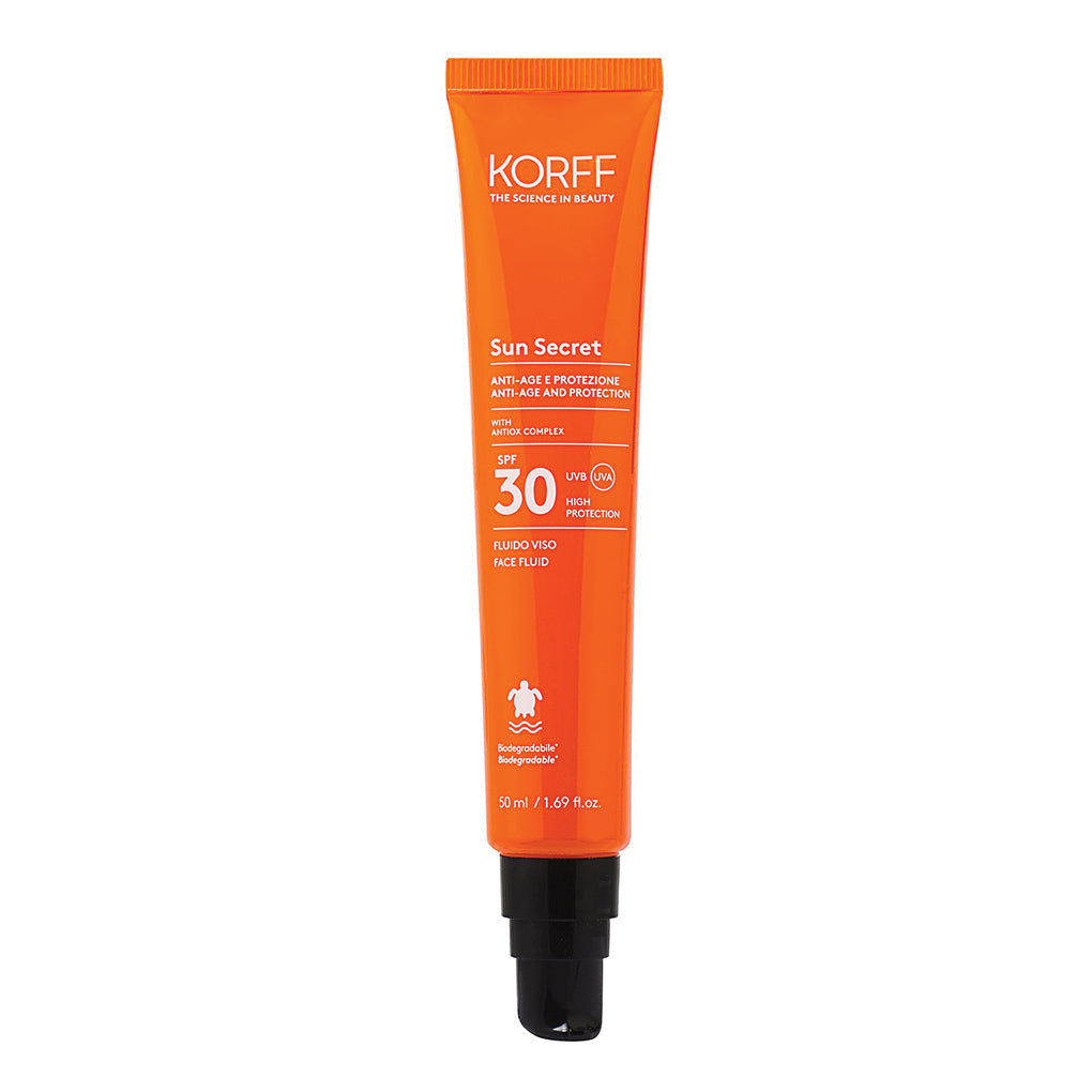 Korff Sun Secret Fluido Viso Spf 30 Protezione Solare Alta 50ml