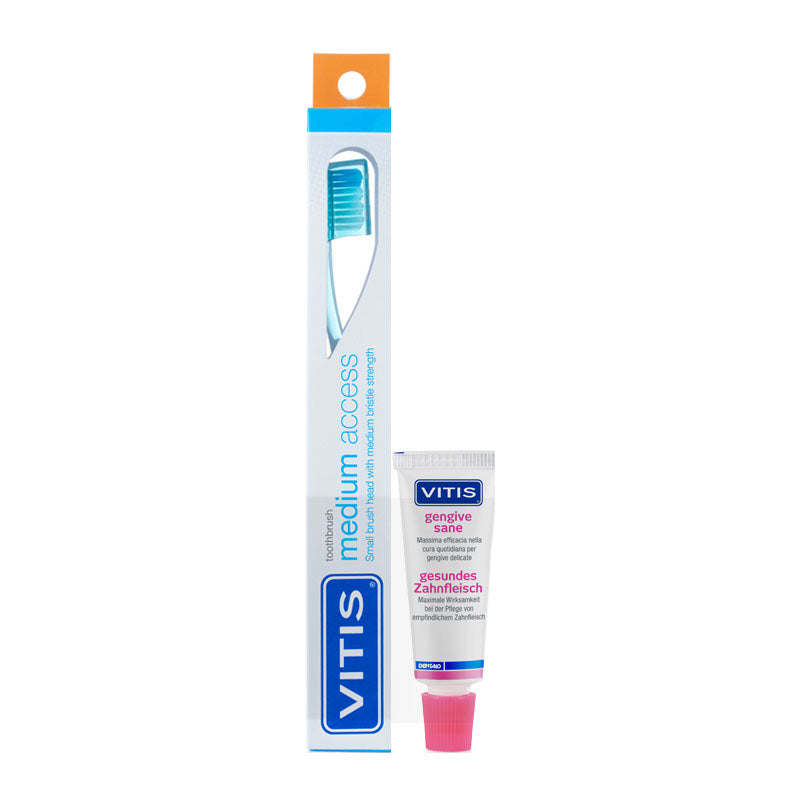 Vitis Medium Access | Kit Spazzolino Dentifricio | Gengive

