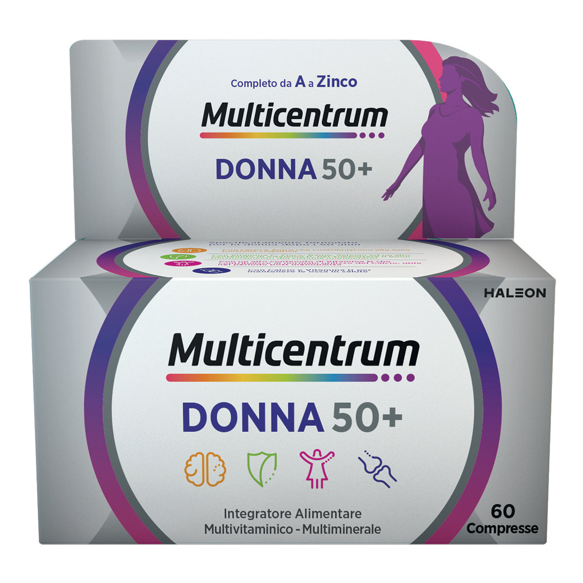 Multicentrum Donna 50+ | Integratore Multivitaminico | 60 Compresse  