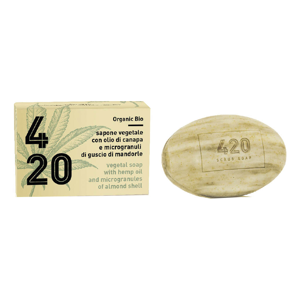 420 Canapa - Sapone Vegetale Scrub Bio All'olio Di Canapa 200g