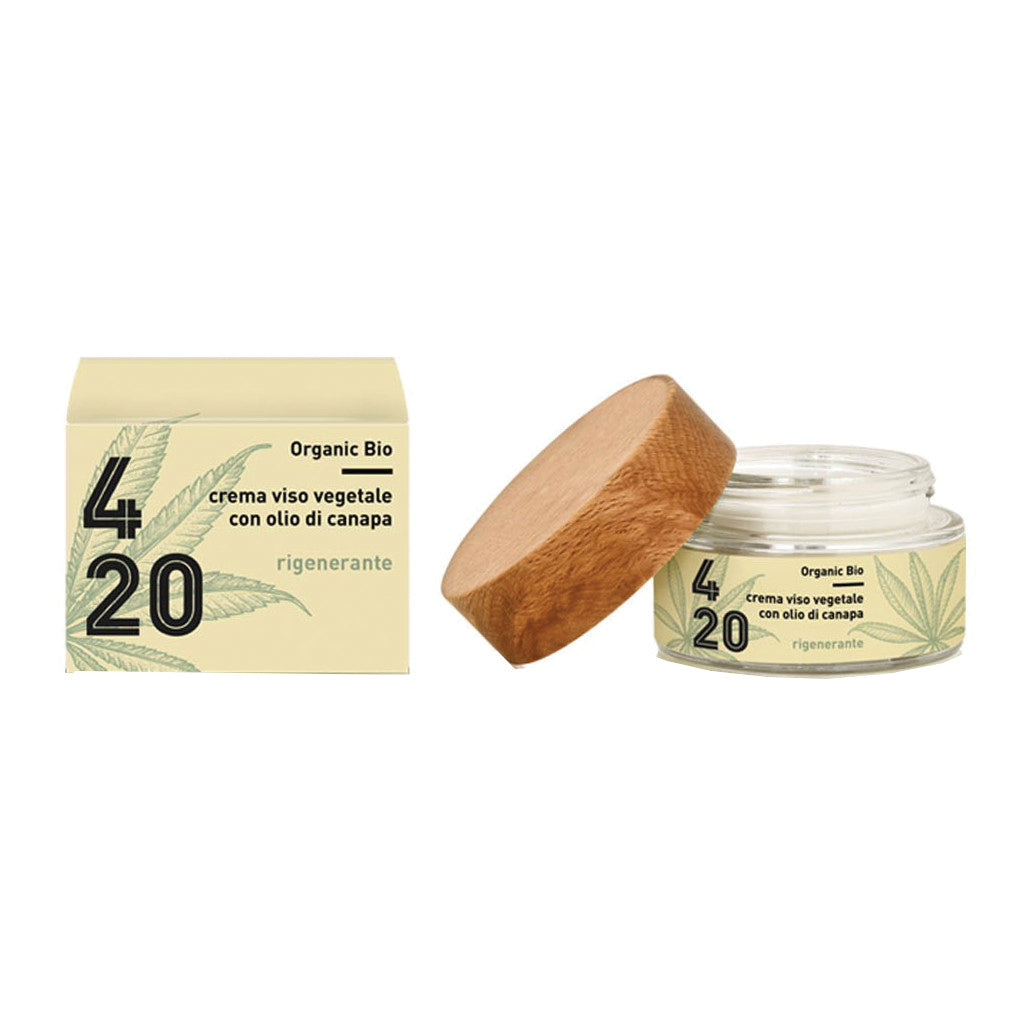 420 Canapa - Crema Viso Rigenerante Vegetale Bio Con Olio Di Canapa 50ml  