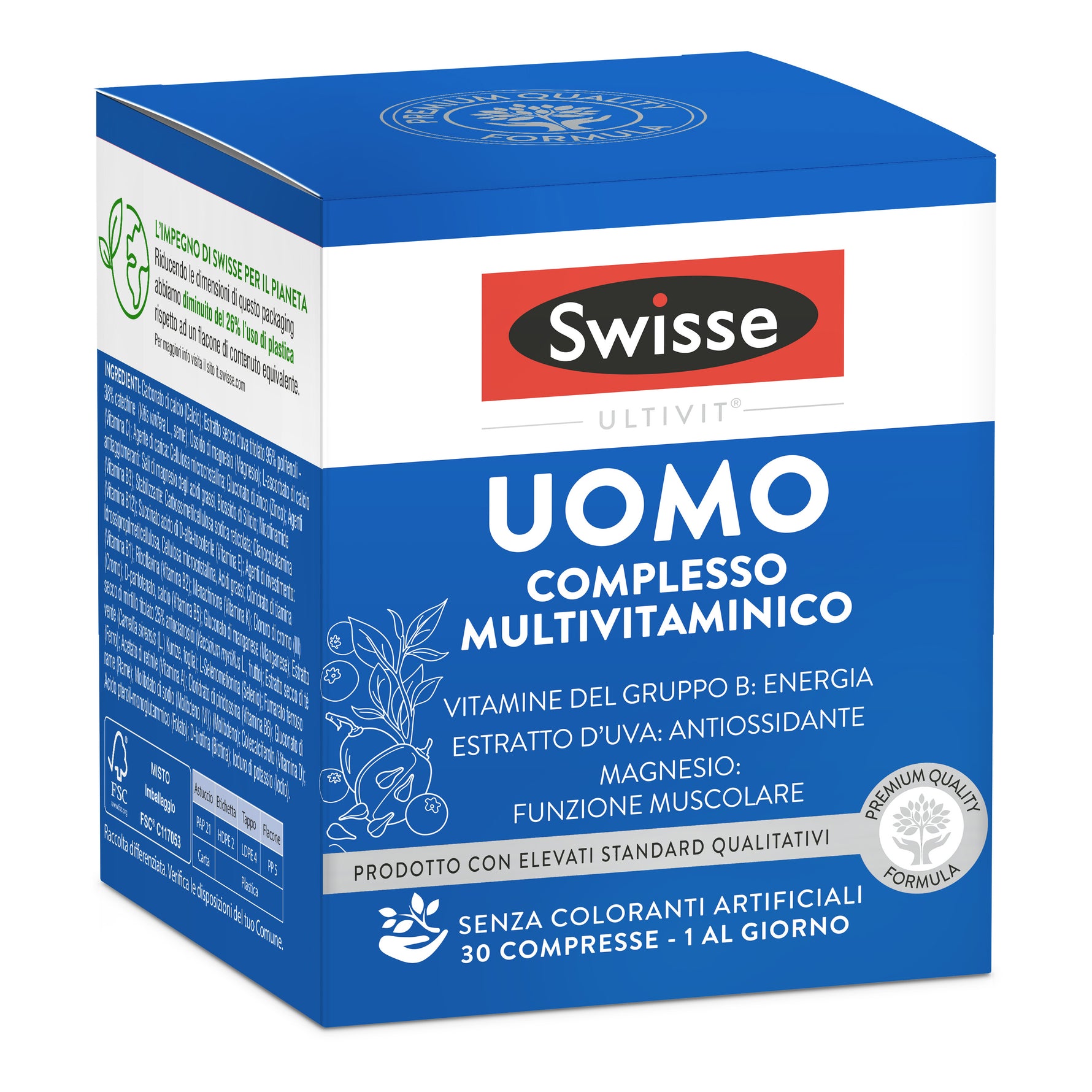 SWISSE UOMO 65+ MULTIVIT 30CPR

