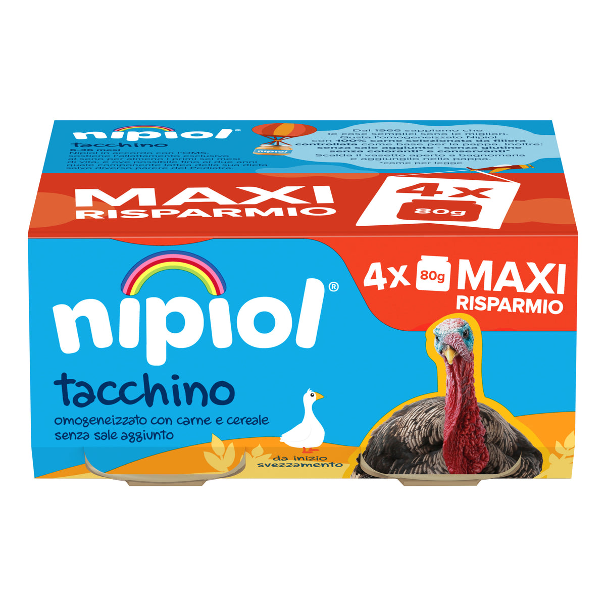 NIPIOL OMOG TACCHINO 4X80G  