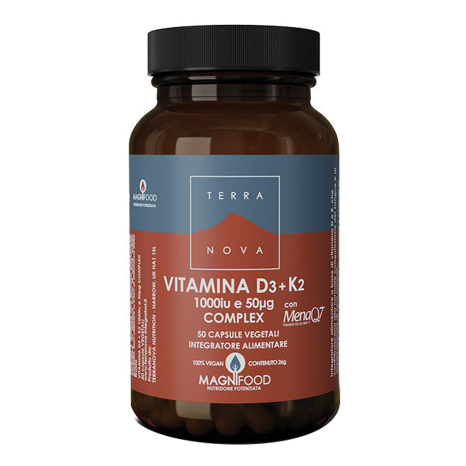 TERRANOVA VITAMINA D3+K2 50CPS  