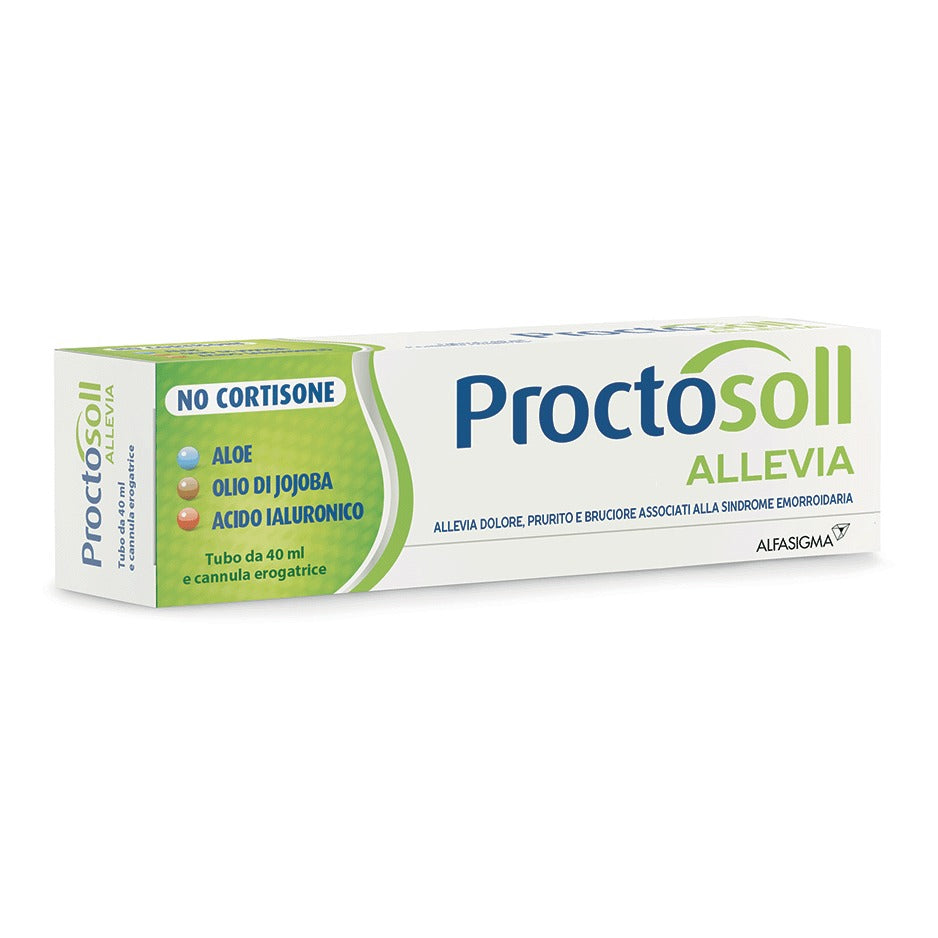 Proctosoll Allevia | Gel Emorroidi Aloe Acido Ialuronico | 40 ml
