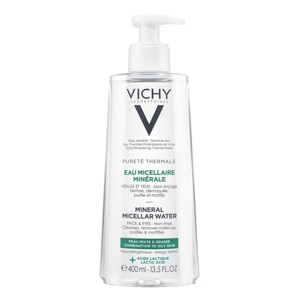 Vichy Purete Thermale Acqua Micellare Minerale Pelle Mista O Grassa 400ml  