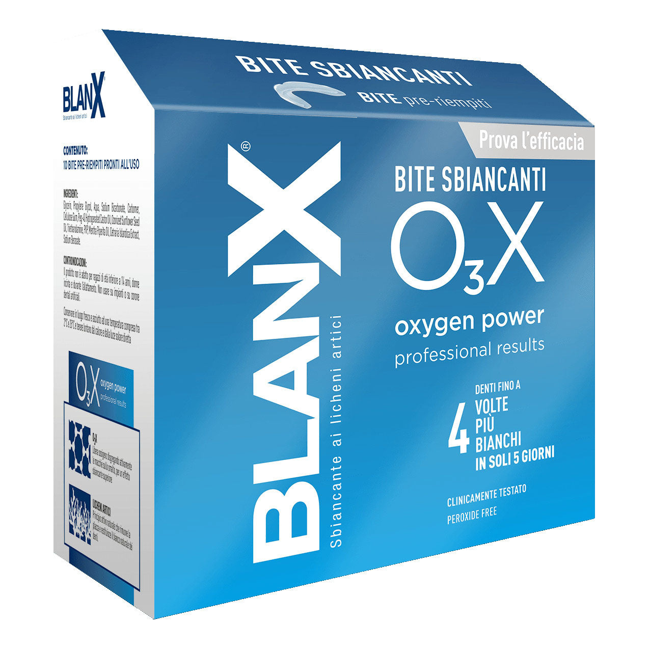 Blanx O3x Bite Pre-Riempiti Sbiancanti 10 Pezzi