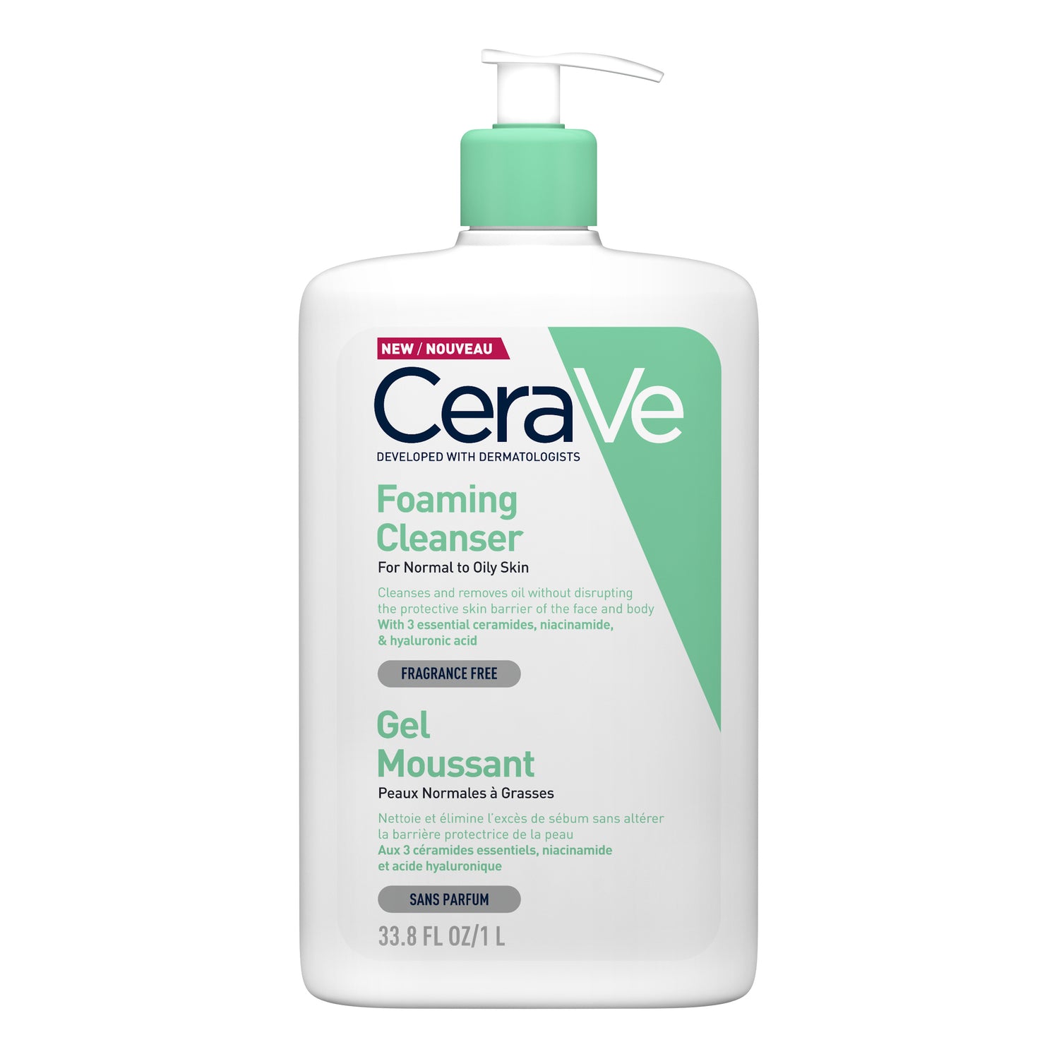 CERAVE SCHIUMA DETERGENTE VISO E CORPO 1 LITRO