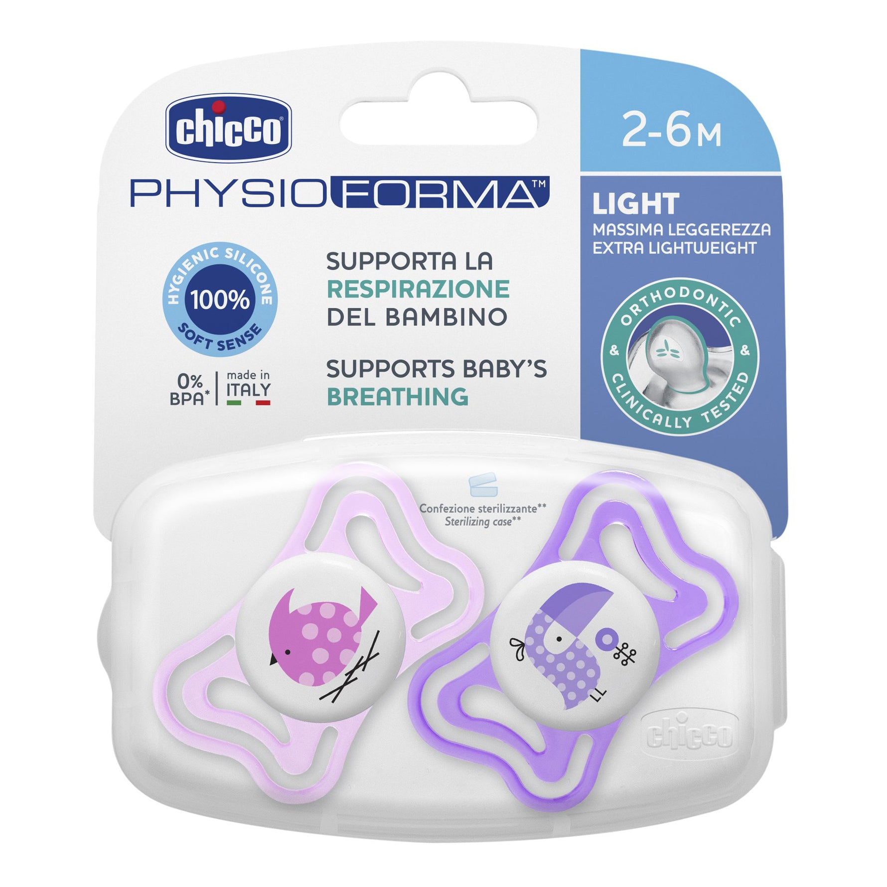 CH SUCCH LIGHT GRL SIL 2-6M 2P
