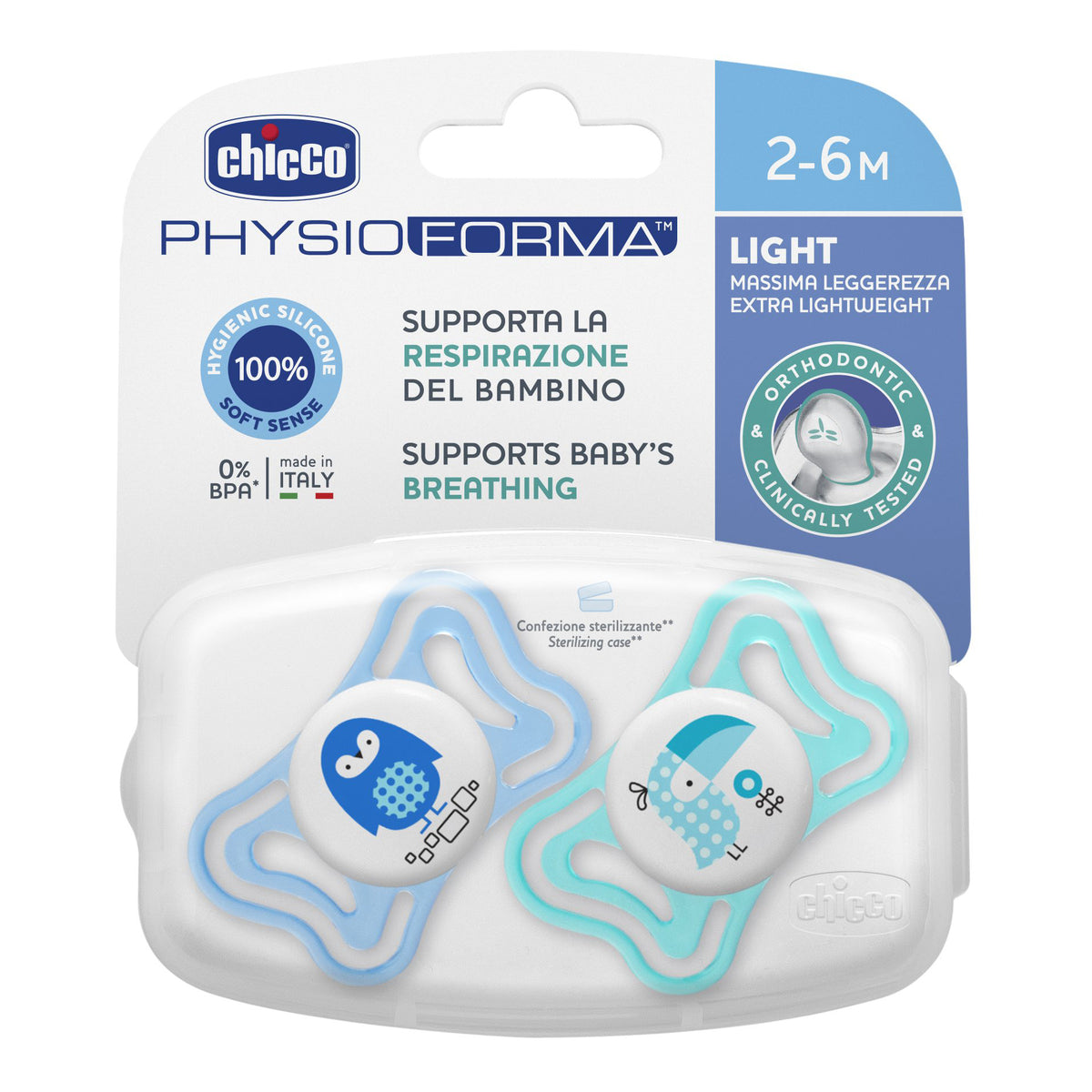 CH SUCCH LIGHT BOY SIL 2-6M 2P  
