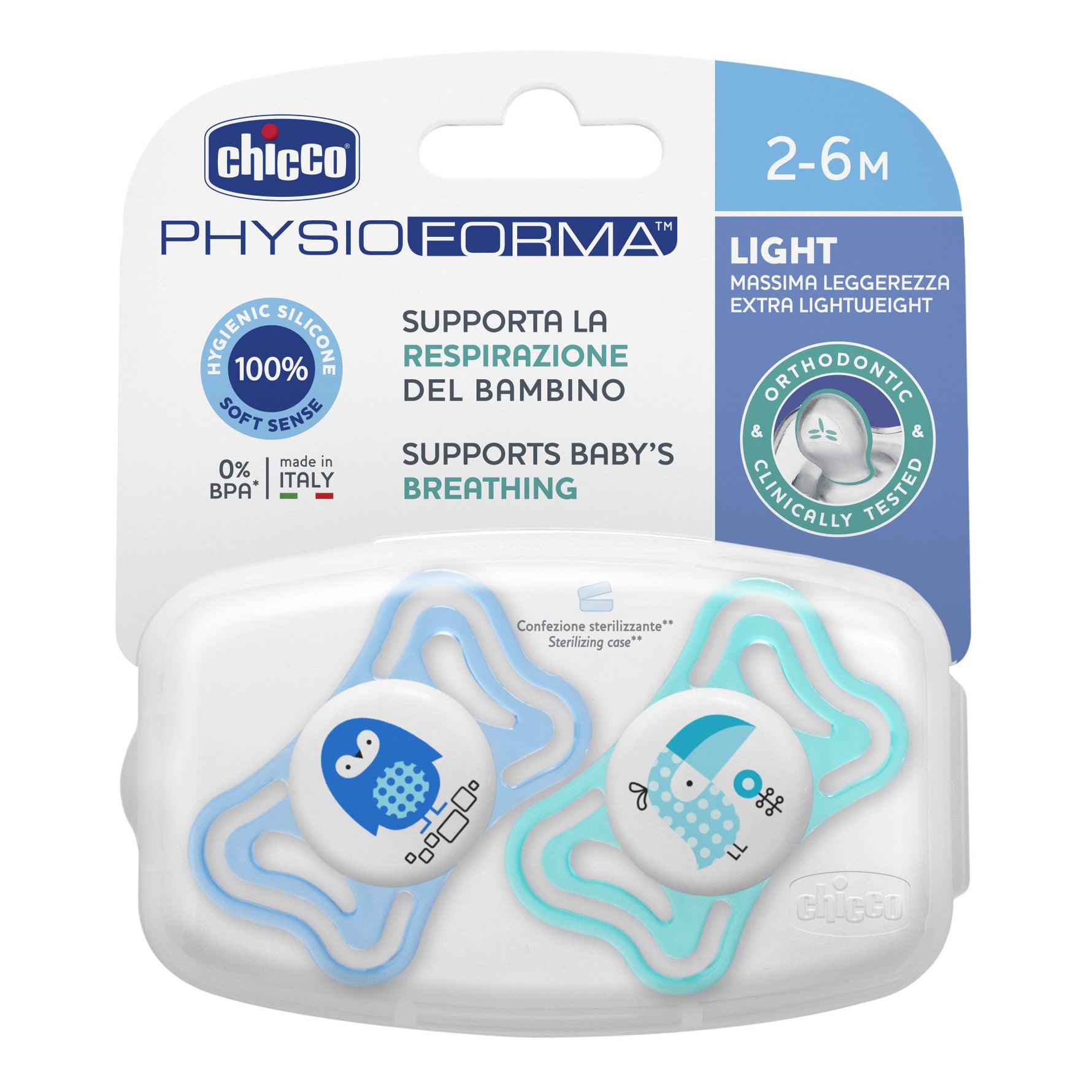 CH SUCCH LIGHT BOY SIL 2-6M 2P
