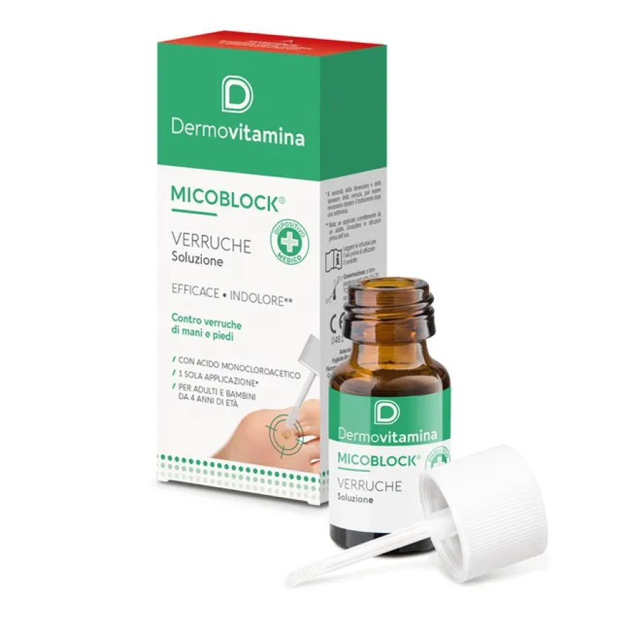 Dermovitamina Micoblock Verruche | Trattamento Mani Piedi | 2ml  