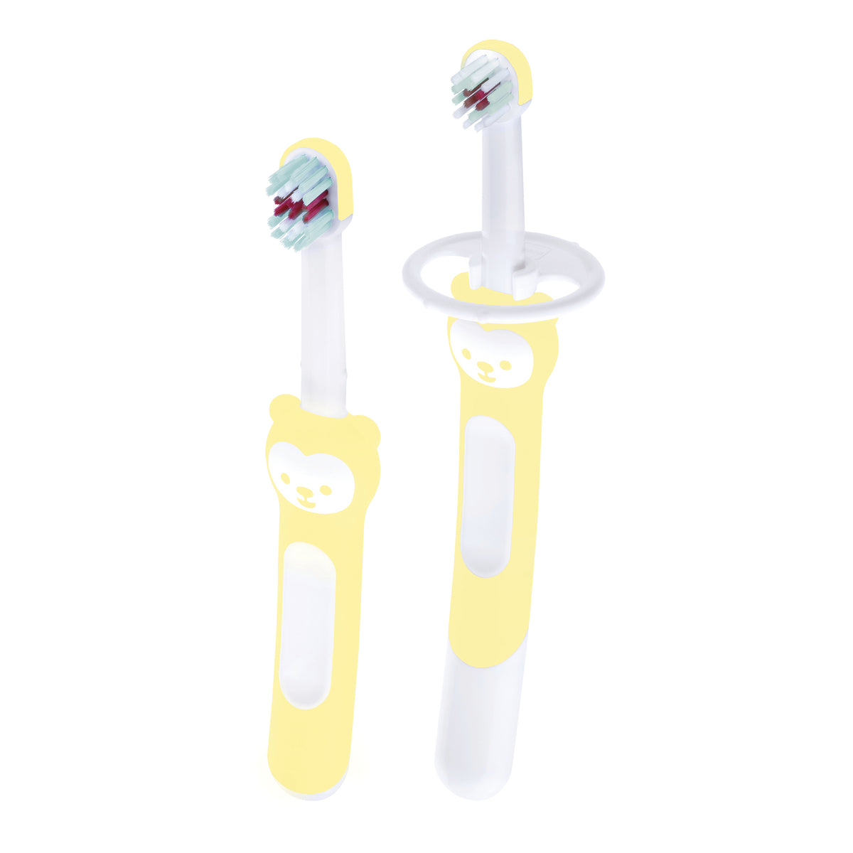 MAM Learn to Brush 5+ Mesi | Set Spazzolini Apprendimento Neutro | 2 Fasi  