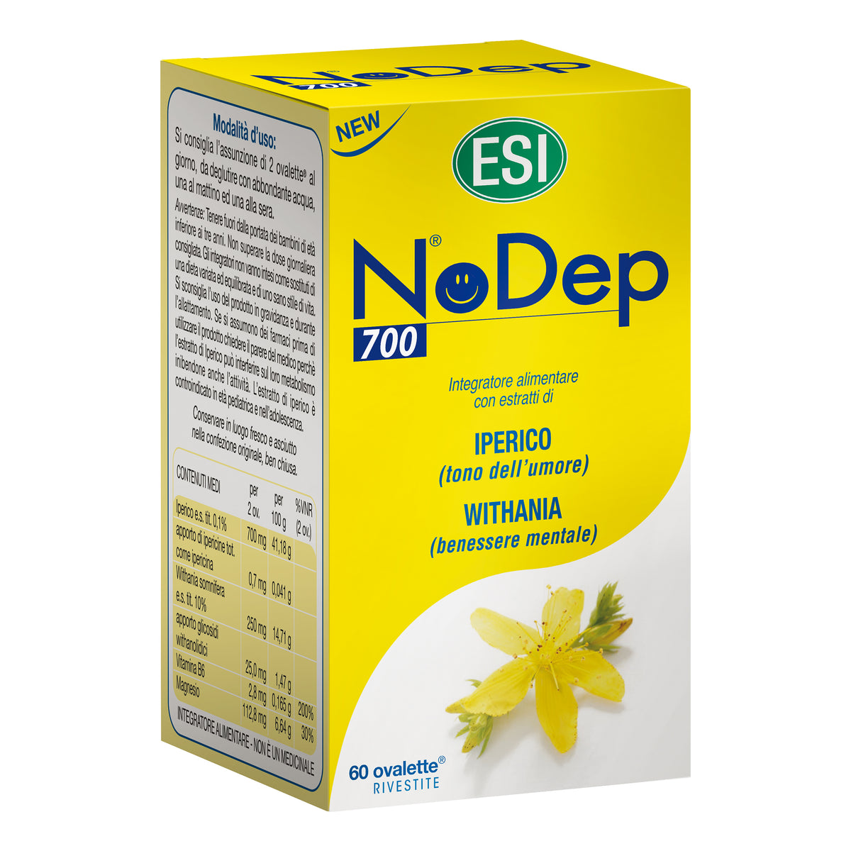 Esi NO DEP 700 Iperico Withania Magnesio Vitamina B6 60 Ovalette  