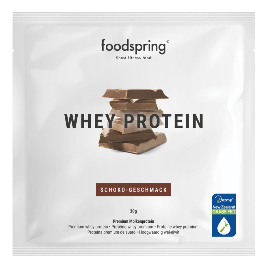 Foodspring Whey Protein - Proteine Per Lo Sviluppo Muscolare Monodose Al Cioccolato 30g
