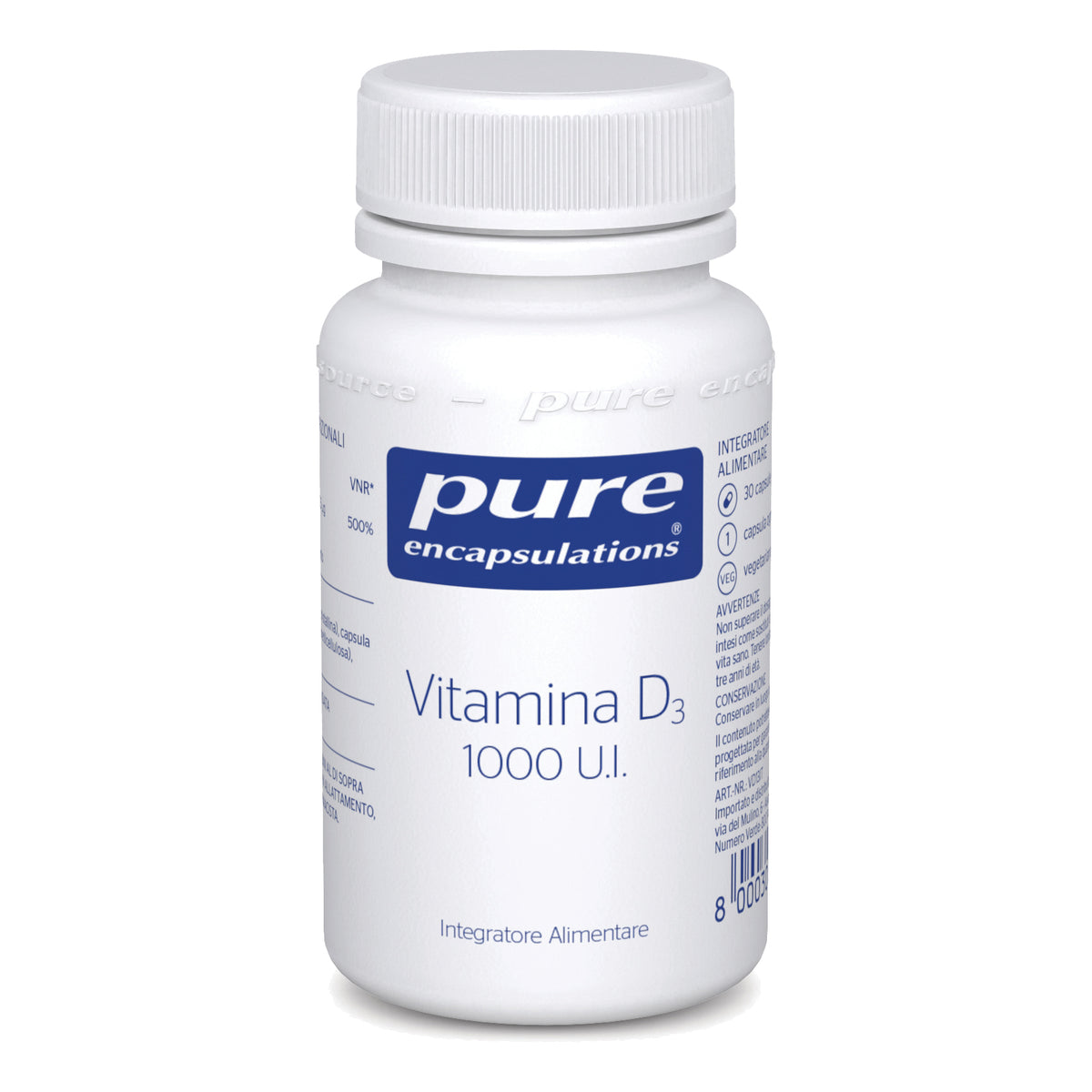 PURE ENCAPSUL VIT D3 30CPS  