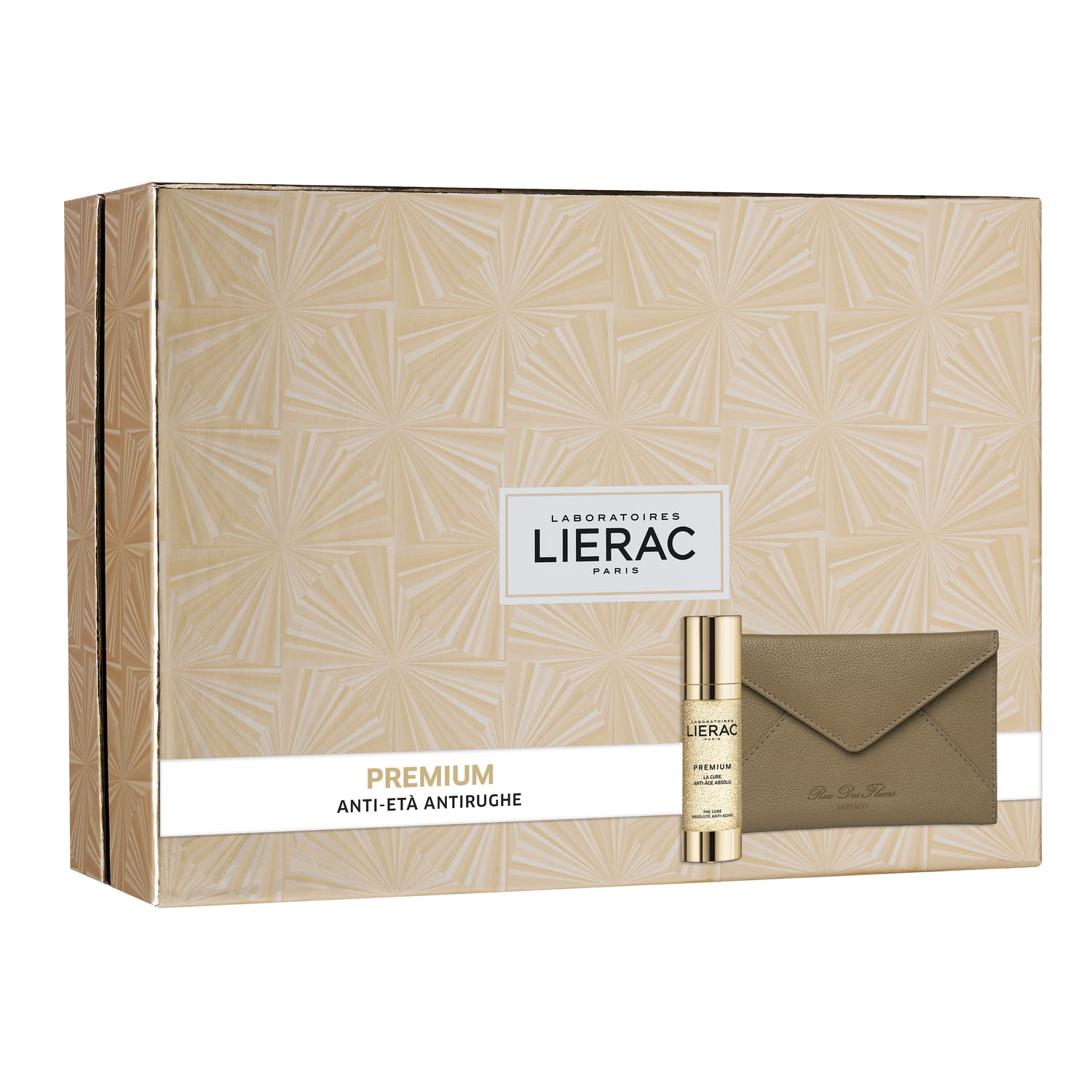 Lierac Cofanetto Premium La Cure 30ml + Pochette in pelle Rue des Fleurs
