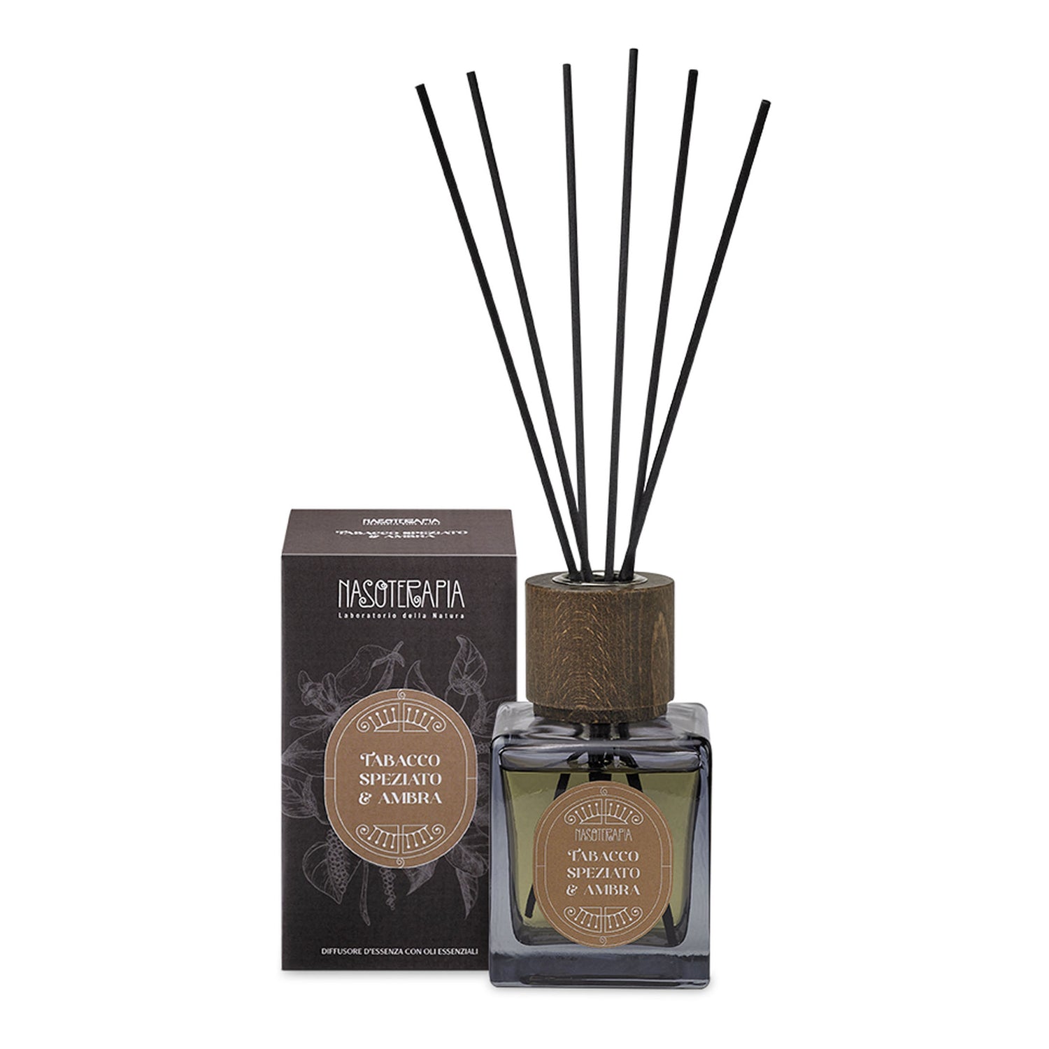 Nasoterapia Diffusore Bastoncini Tabacco Speziato E Ambra Pura 200ml