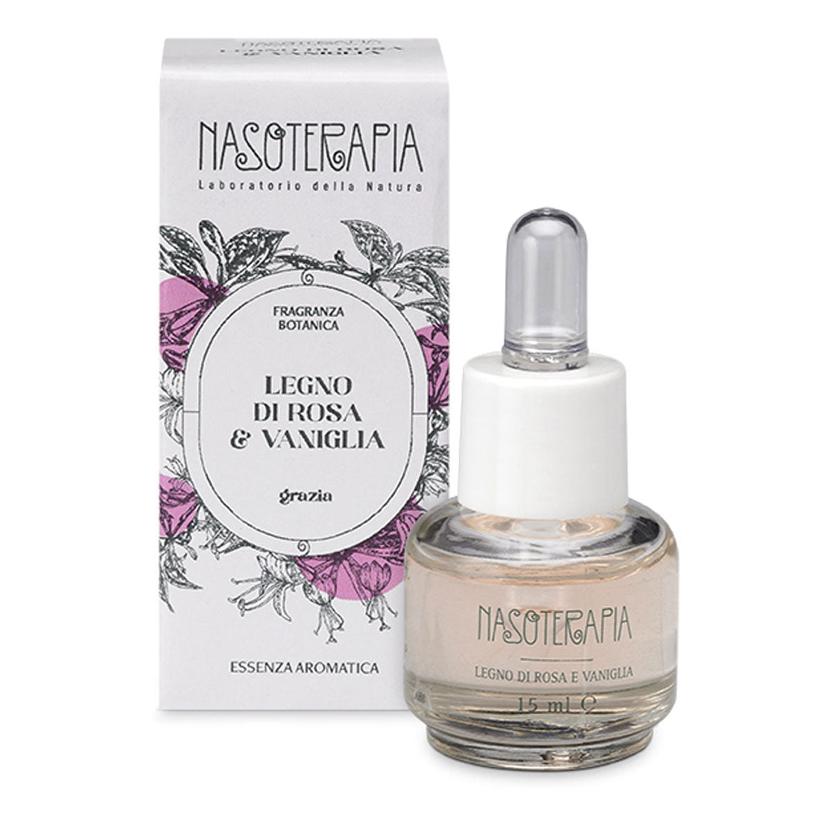 Nasoterapia Essenza Aromatica 15ml - Legno Di Rosa E Vaniglia