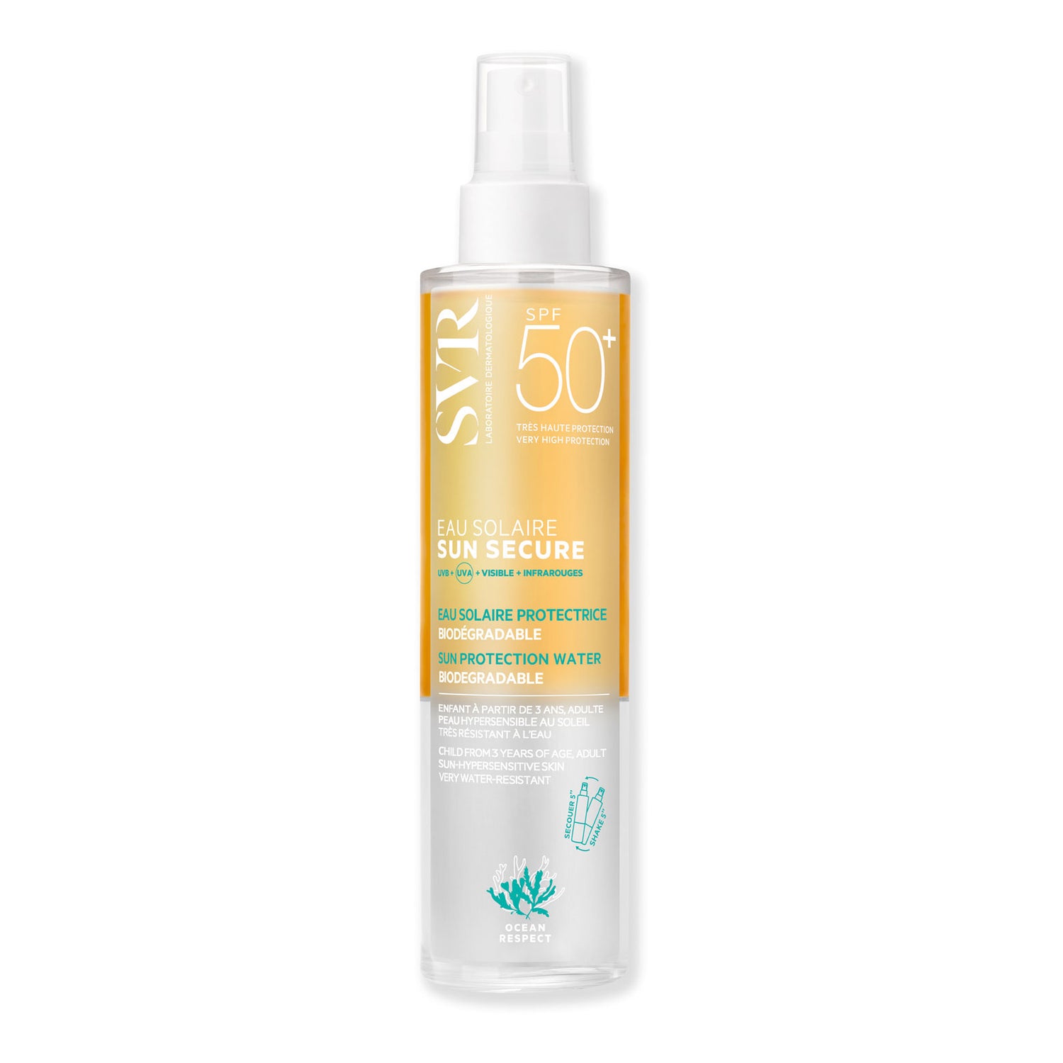 Svr - Sun Secure Eau Solaire Spf50+ Acqua Solare Viso E Corpo Protezione Molto Alta Spray 200ml