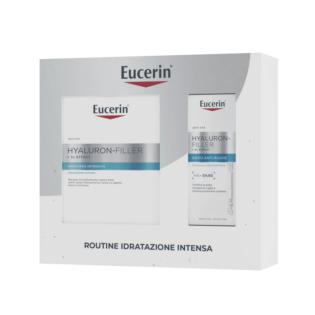 Eucerin Cofanetto Hyaluron-Filler | Set Siero e Maschera Anti-Rughe | 30ml + 1 Pezzo  