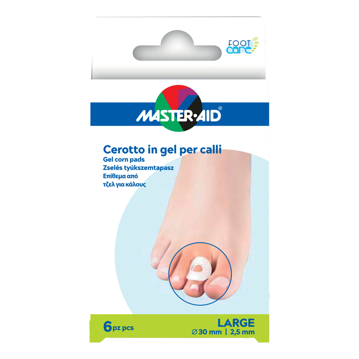 Master Aid Foot Care Cerotto Gel Calli Taglia Large 6 Pezzi  