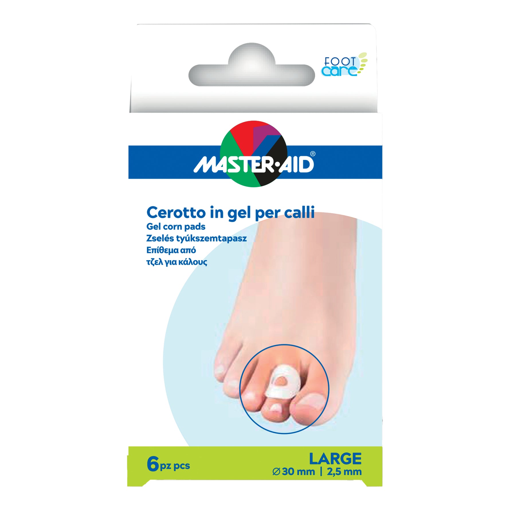 Master Aid Foot Care Cerotto Gel Calli Taglia Large 6 Pezzi
