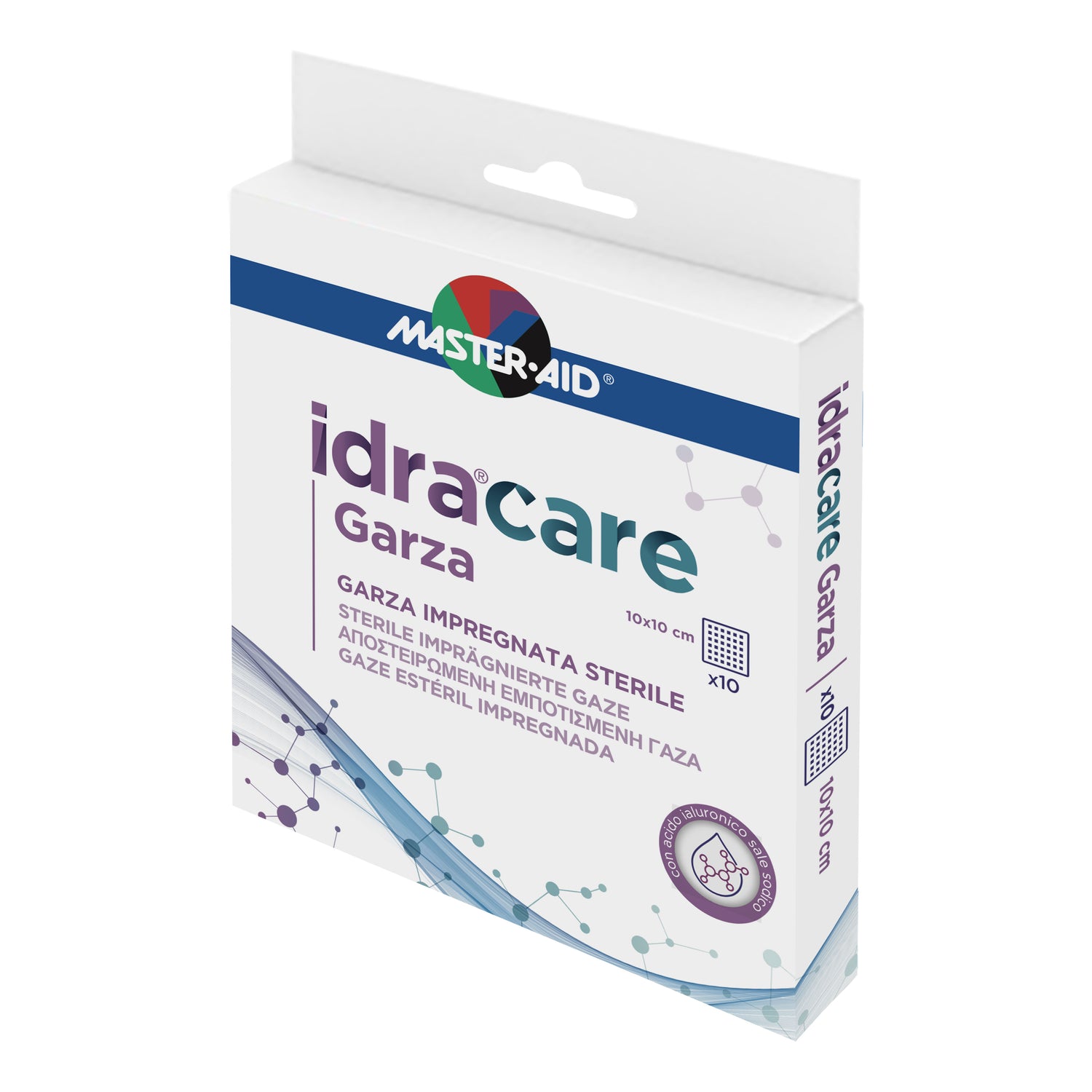 Master Aid Idracare Garza Impregnata Sterile Con Acido Ialuronico 10 X 10cm 10 Pezzi