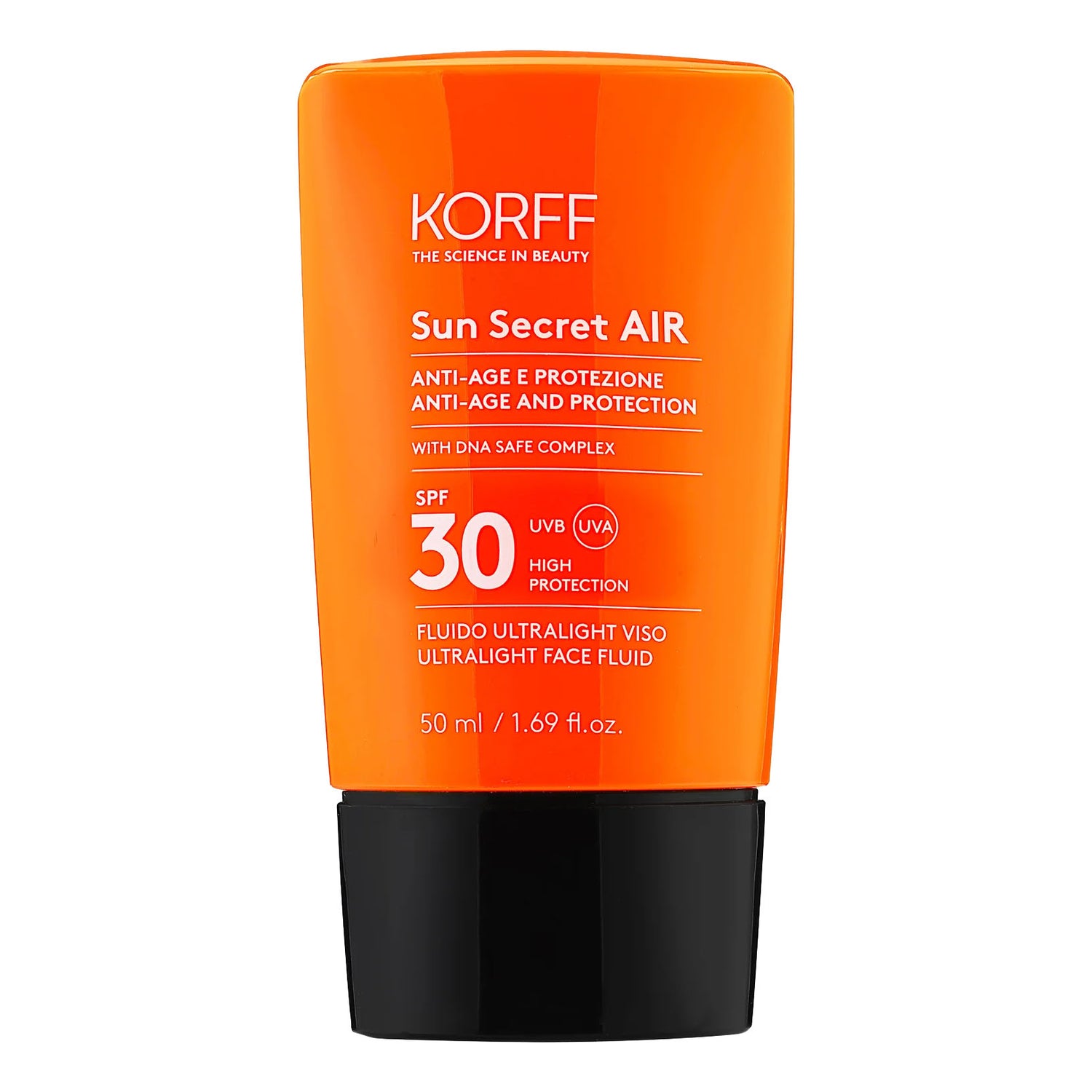 Korff Sun Secret Air Spf 30 Fluido Ultralight Viso Anti-Age Protezione Solare Alta 50ml