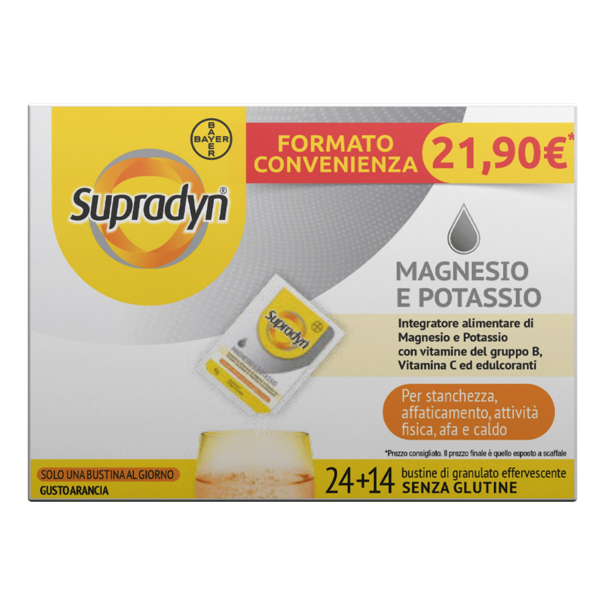 Supradyn Magnesio e Potassio | Vitamina C Stanchezza | 38 Bustine  