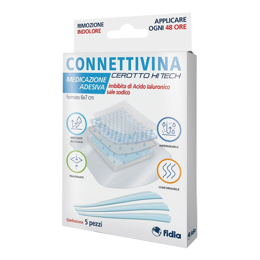 Connettivina HiTech Cerotti | Per Abrasioni e Tagli | 5 Pezzi 6x7 cm  