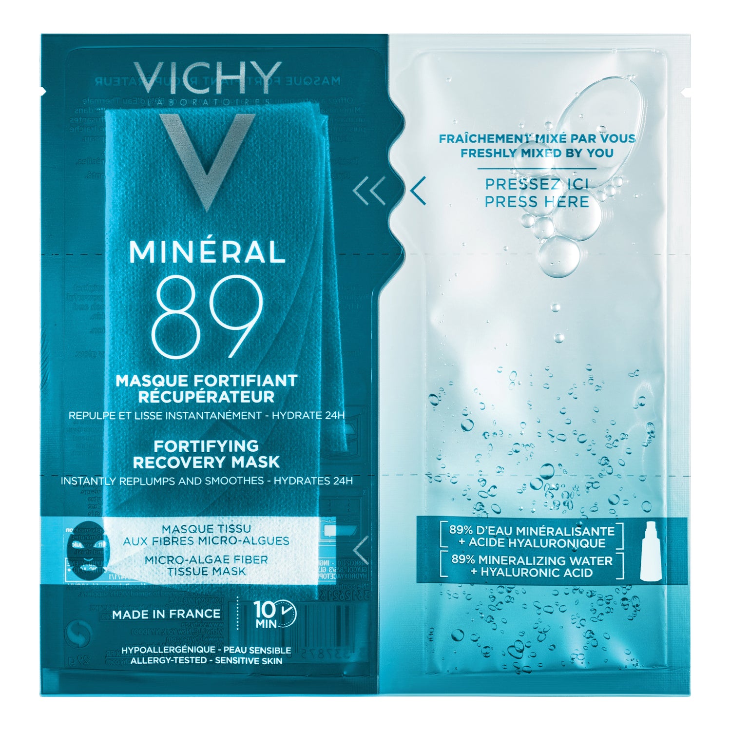 Vichy Mineral 89 Maschera Fortificante Riparatrice In Tessuto 29g