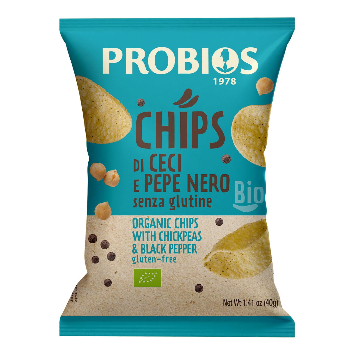 CHIPS DI CECI E PEPE NERO 40G