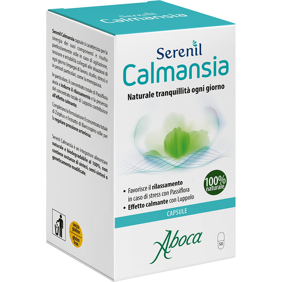 Aboca Serenil Calmansia | Integratore Calmante Naturale | 50 Capsule
